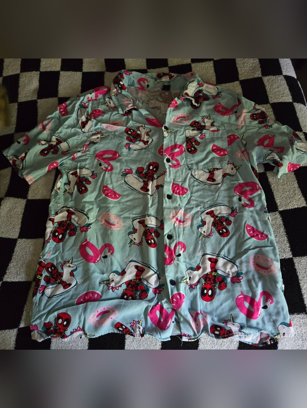 Men's Deadpool hawaiian shirt size xl